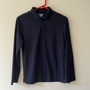 IZOD youth boys size large (14/16) navy blue collared long sleeve shirt.